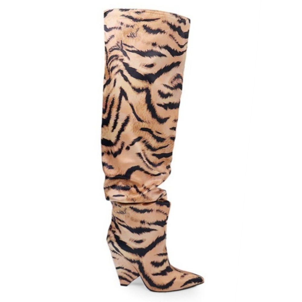 Khaiti Tiger Print Slouchy Boot